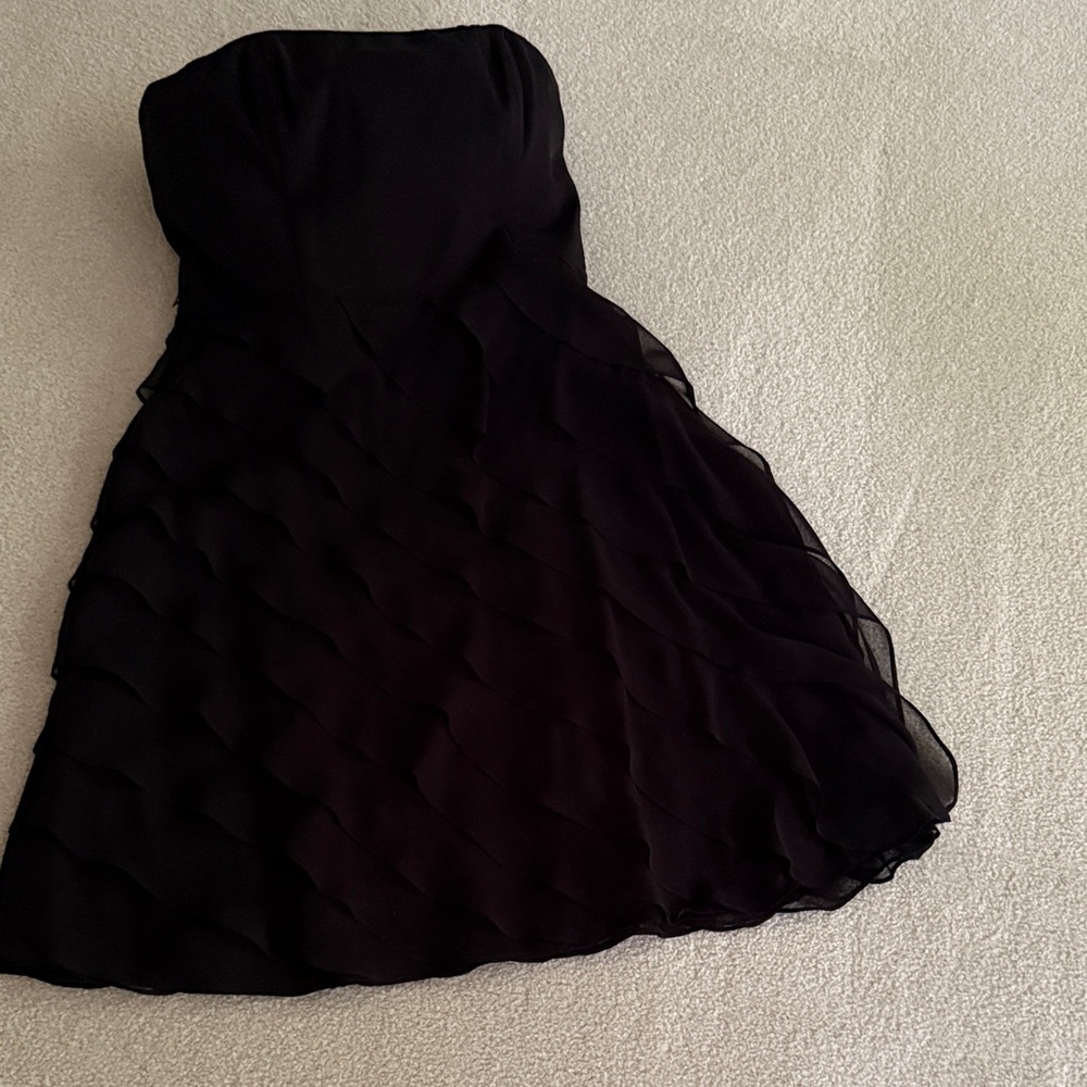 White House Black Market Strapless Black Dress